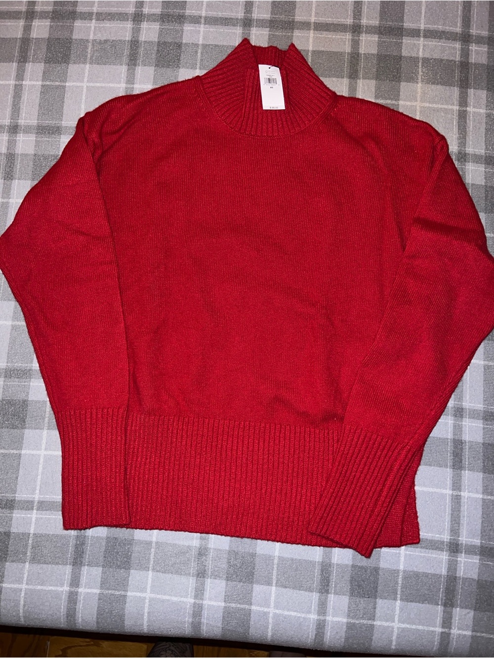 NWT Red Mock Neck Sweater